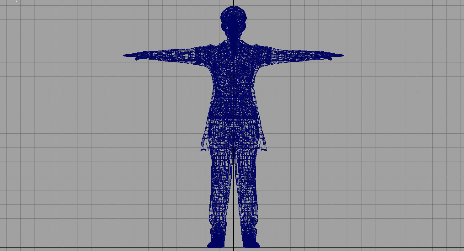 indian girl woman doctor 3d model 3D model_20