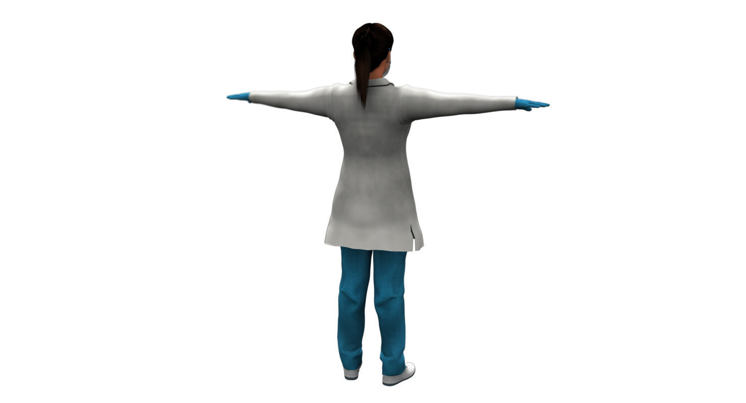 indian girl woman doctor 3d model 3D model_26