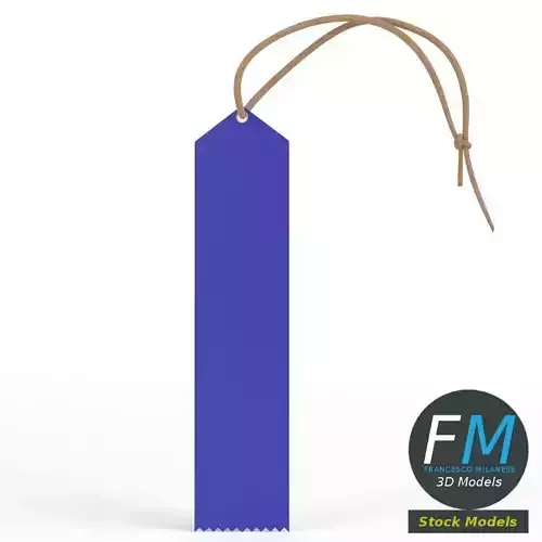 Peaked top ribbon award 3D model