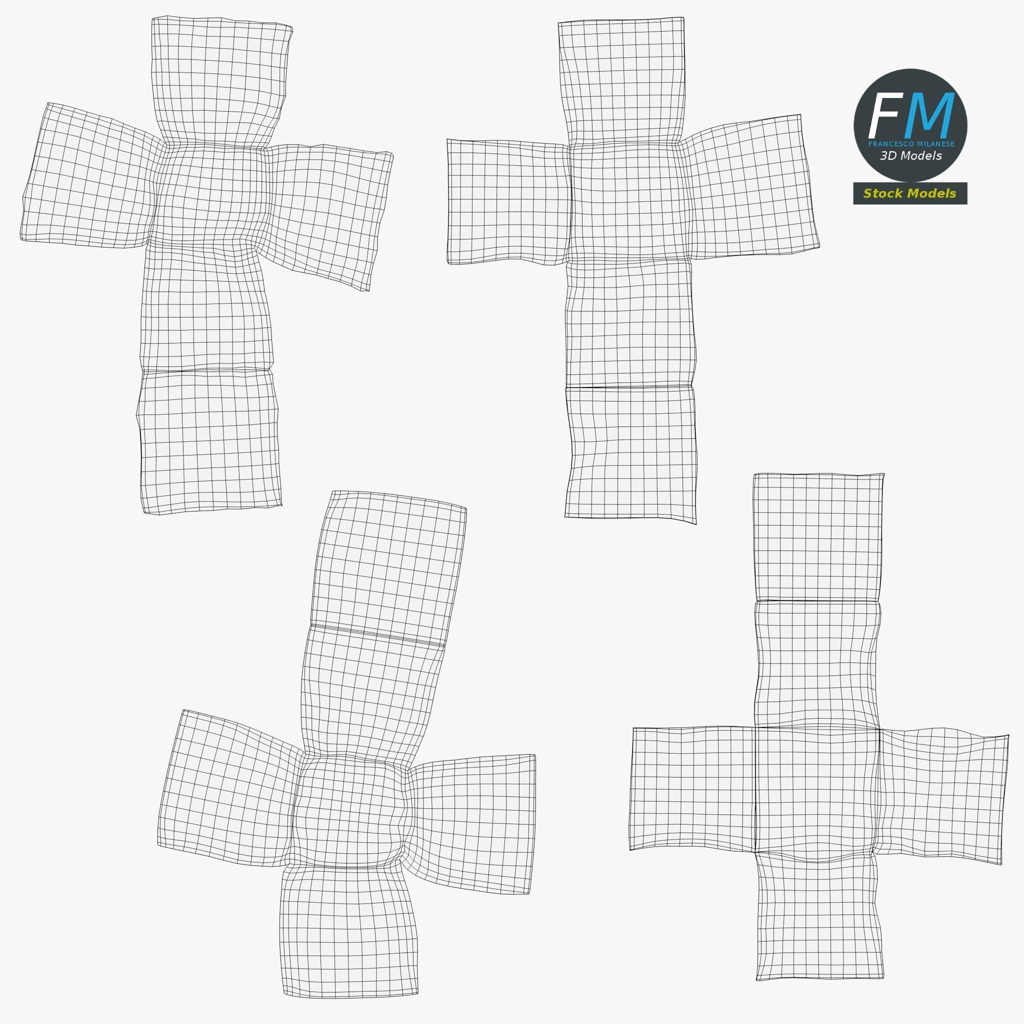 Ice cubes 3D model_11