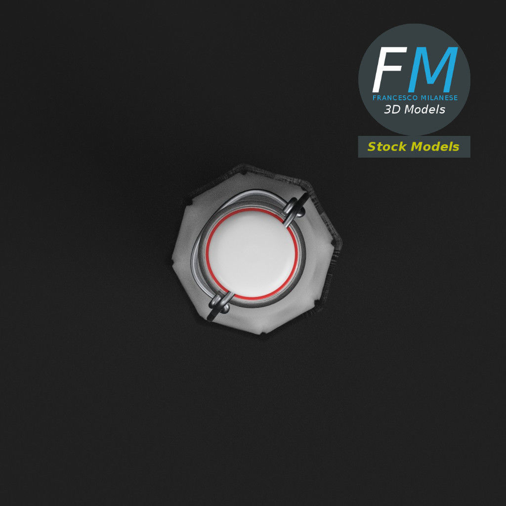 Milk bottle with bracket closure 3D model_6