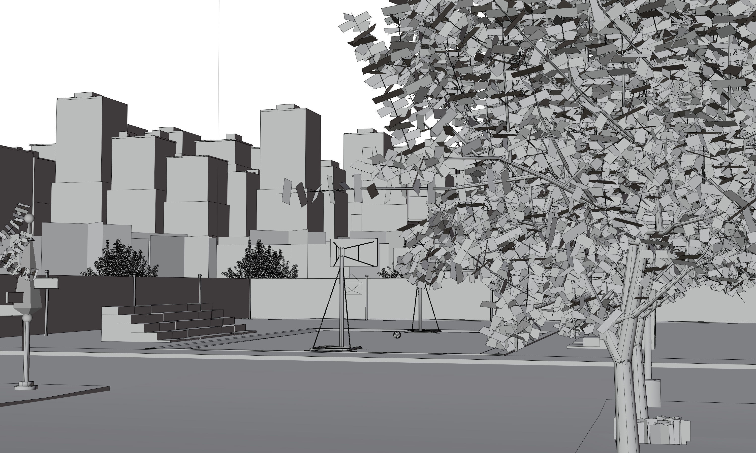 CarToon City Street Low-poly 3D model_12