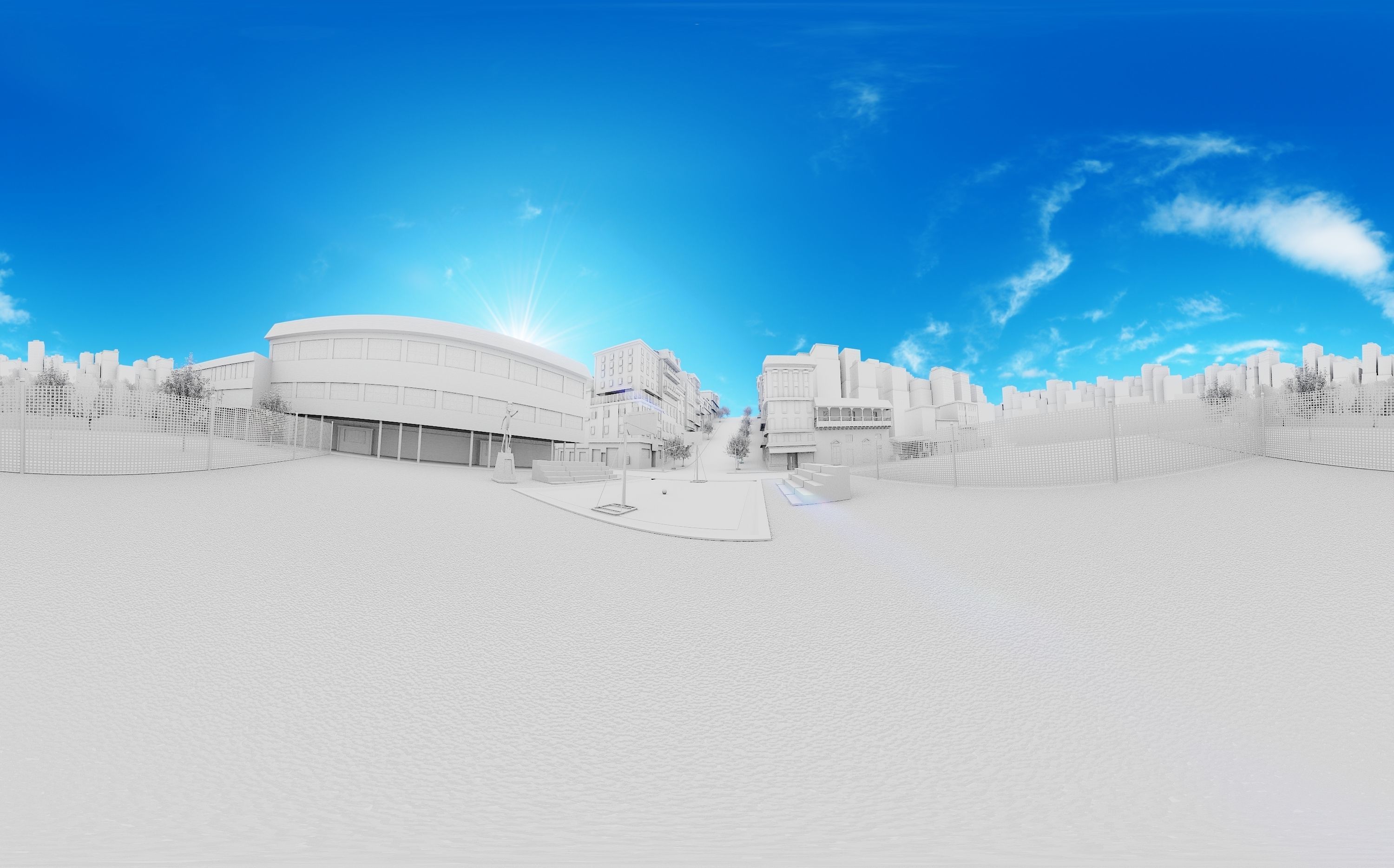 CarToon City Street Low-poly 3D model_4