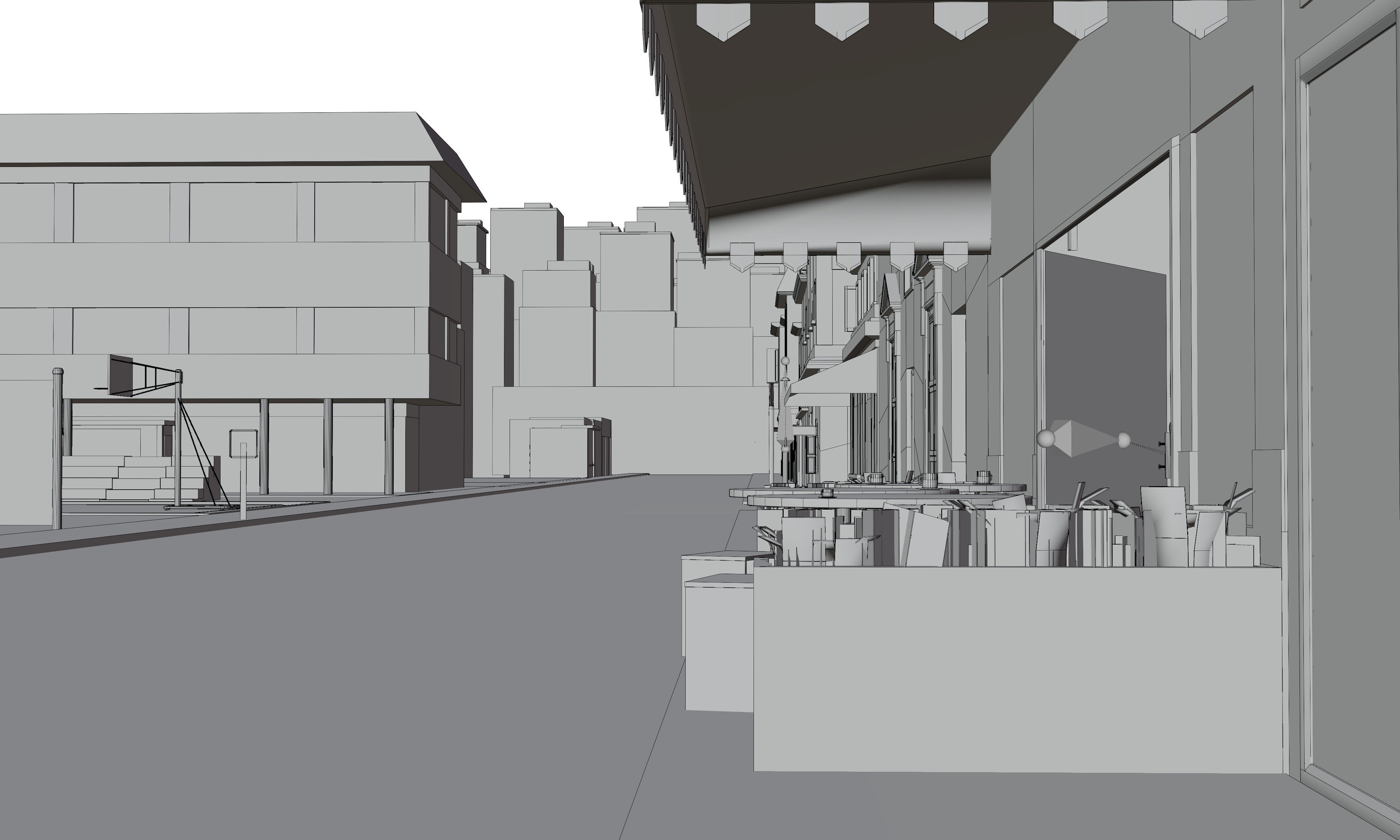 CarToon City Street Low-poly 3D model_15