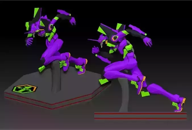 Evangelion Unit 01 - Rebuild of Evangelion  - Updated 3D print model
