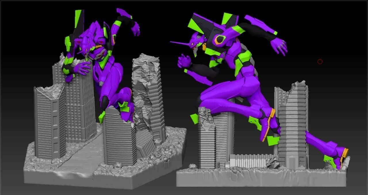 Evangelion Unit 01 - Rebuild of Evangelion  - Updated 3D print model_4