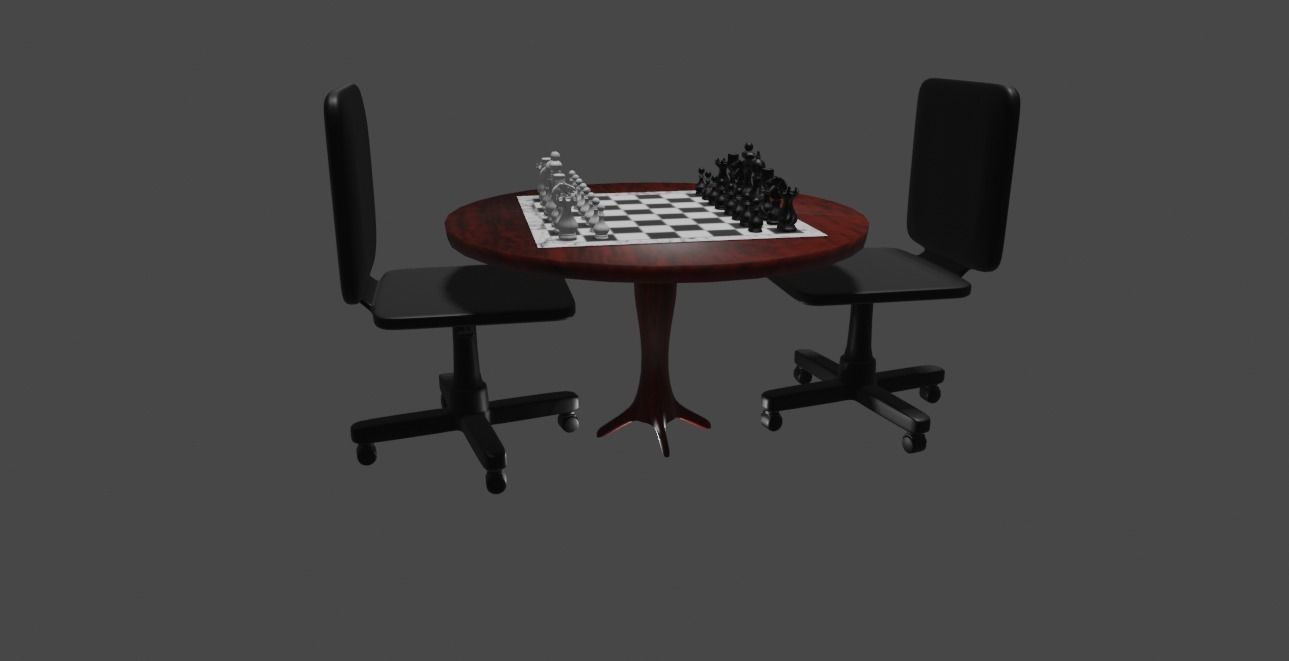 Chess Board 3D model_3