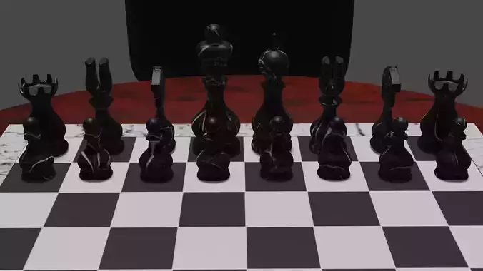 Chess Board 3D model