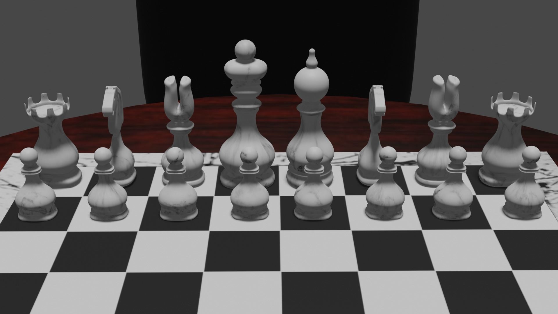 Chess Board 3D model_1