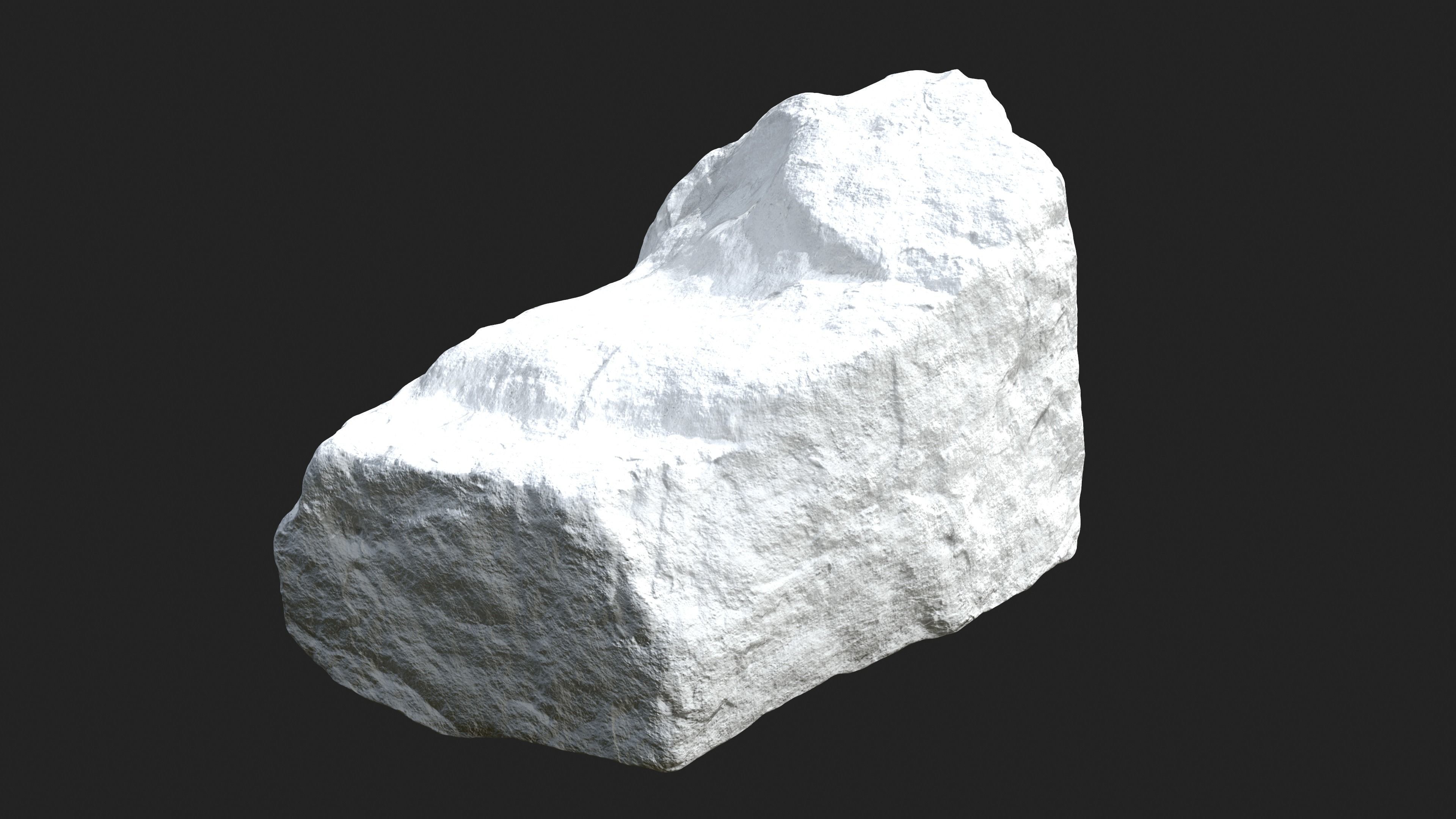 PBR Scanned Rock Low-poly 3D model_3