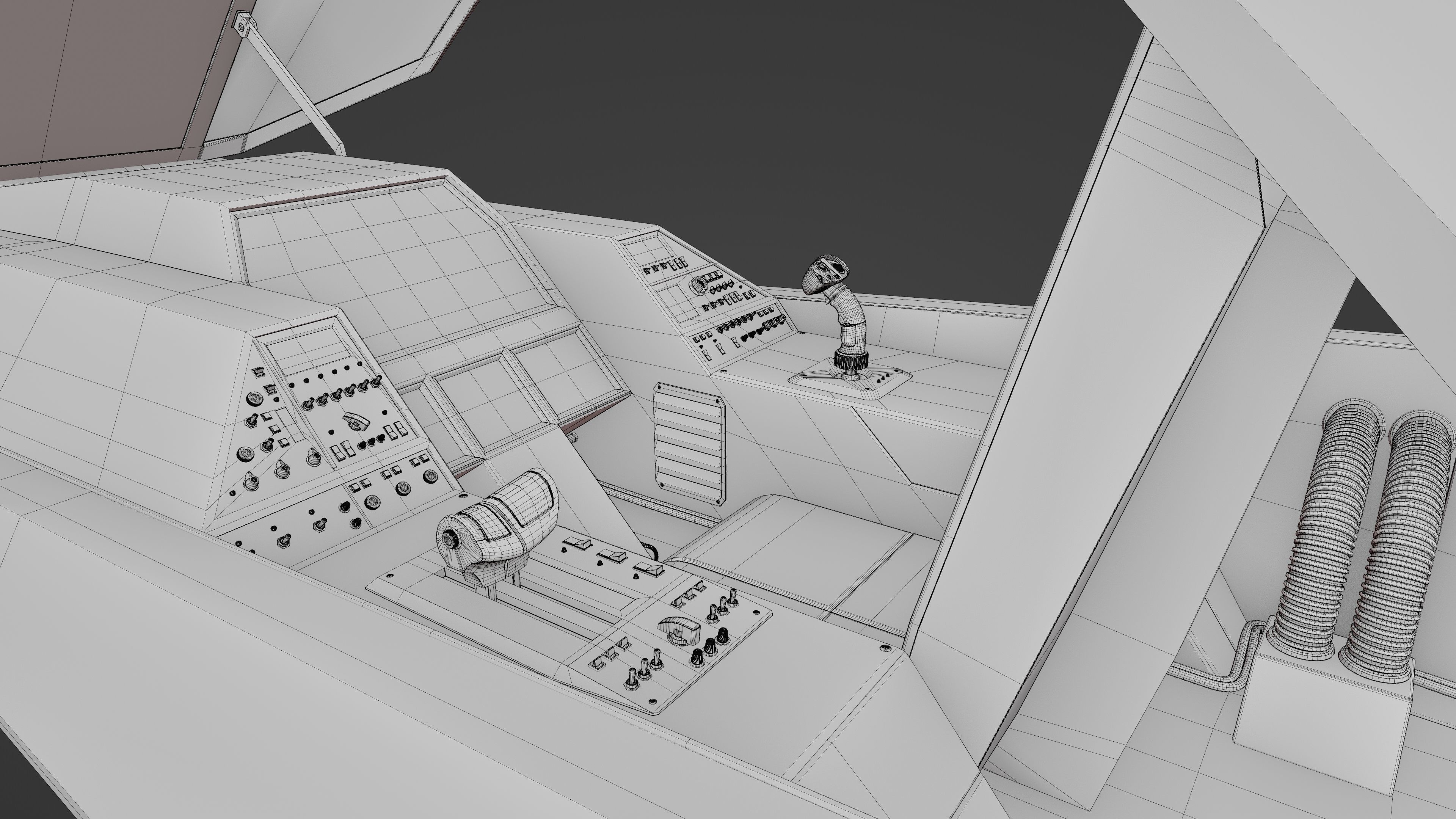 Sci-Fi Space Fighter Low-poly 3D model_24