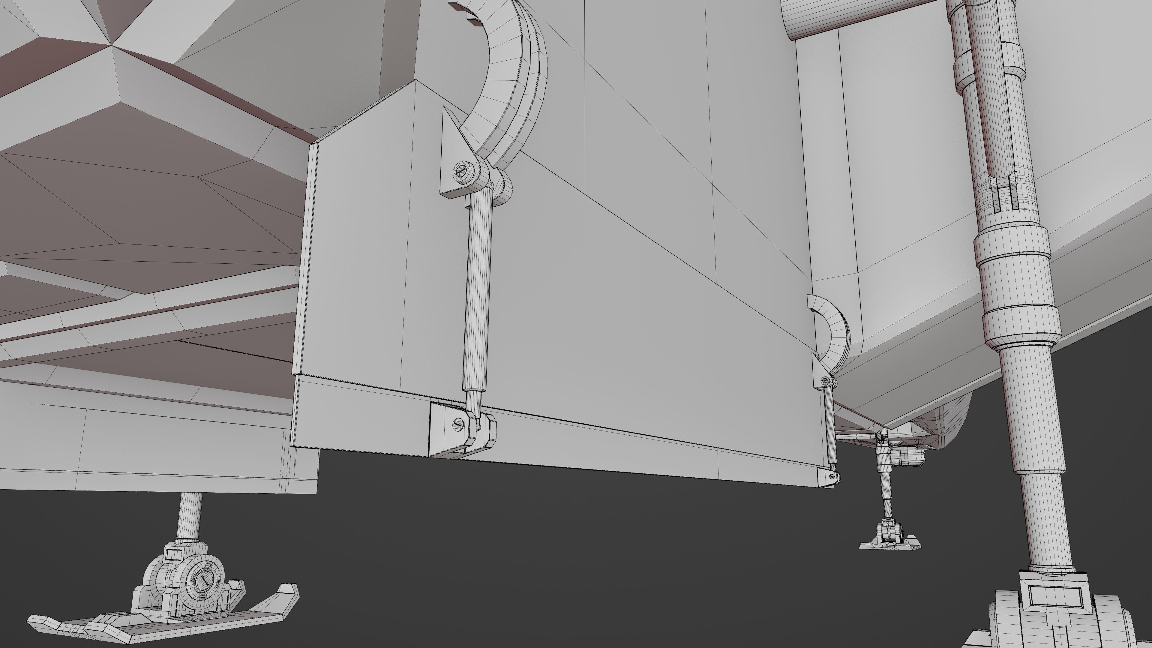 Sci-Fi Space Fighter Low-poly 3D model_27