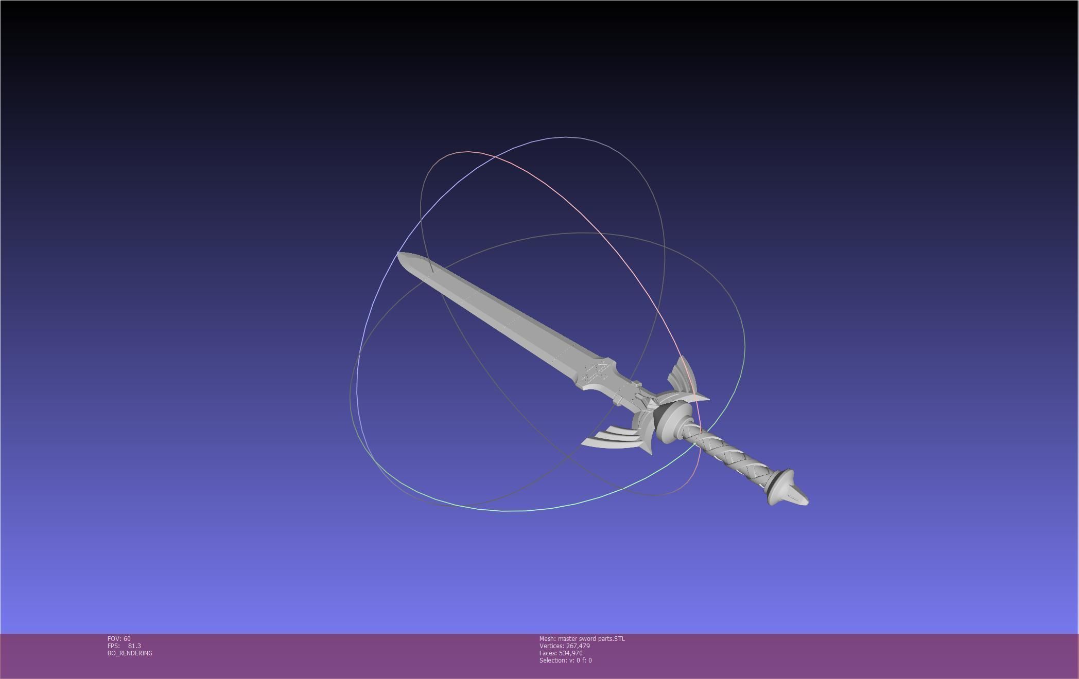 Zelda Master Sword Printable Assembly 3D print model_143