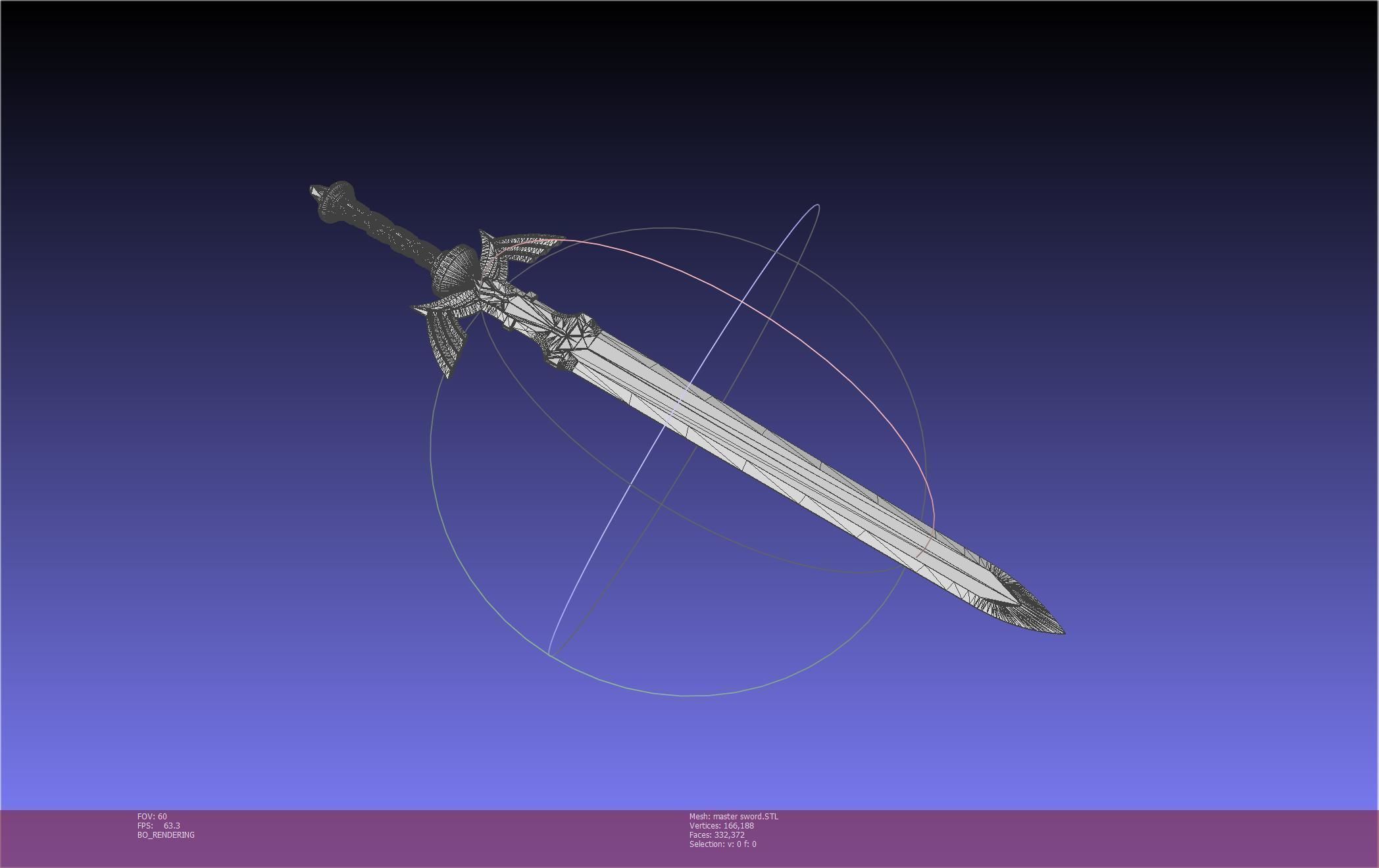 Zelda Master Sword Printable Assembly 3D print model_7