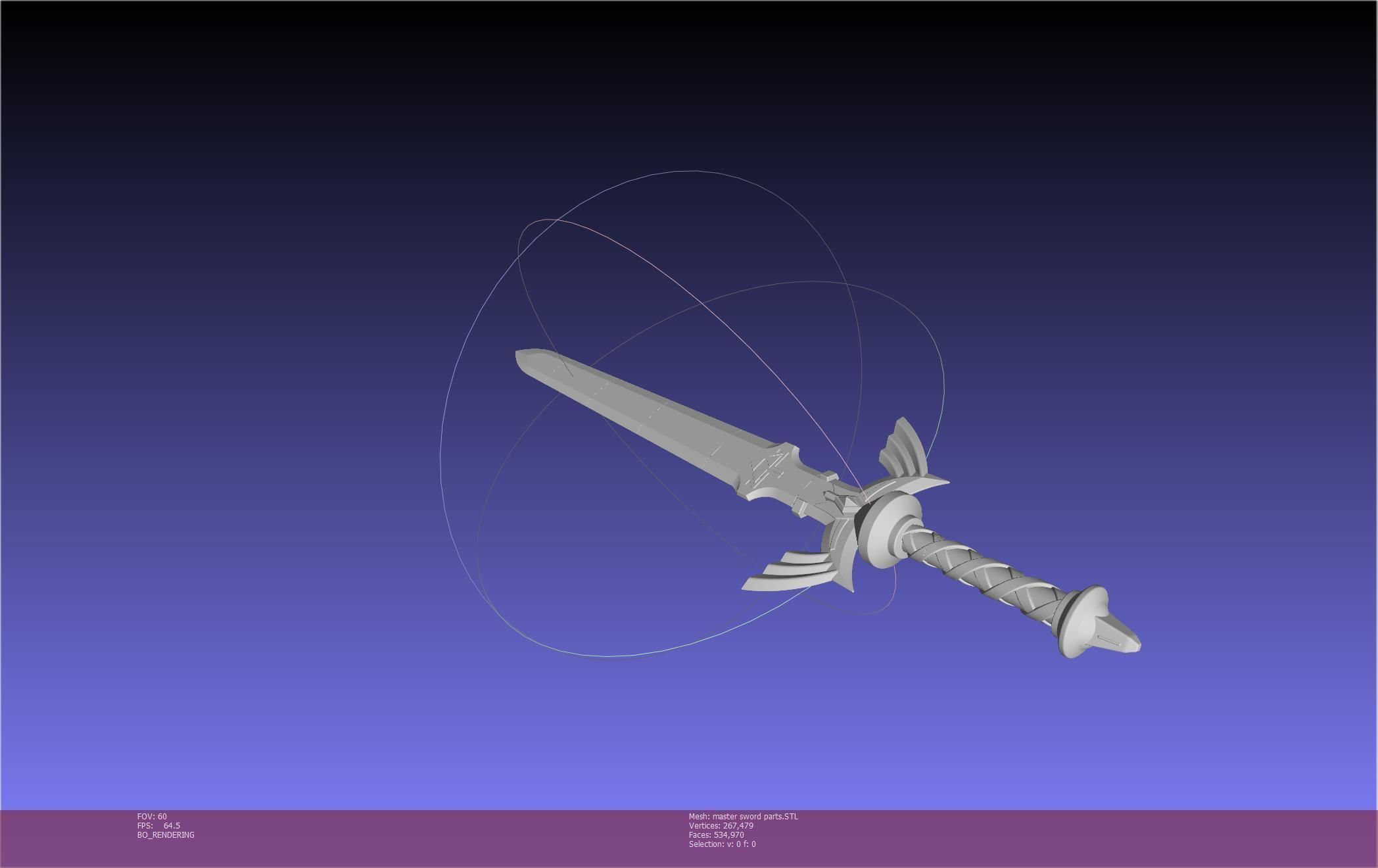 Zelda Master Sword Printable Assembly 3D print model_146