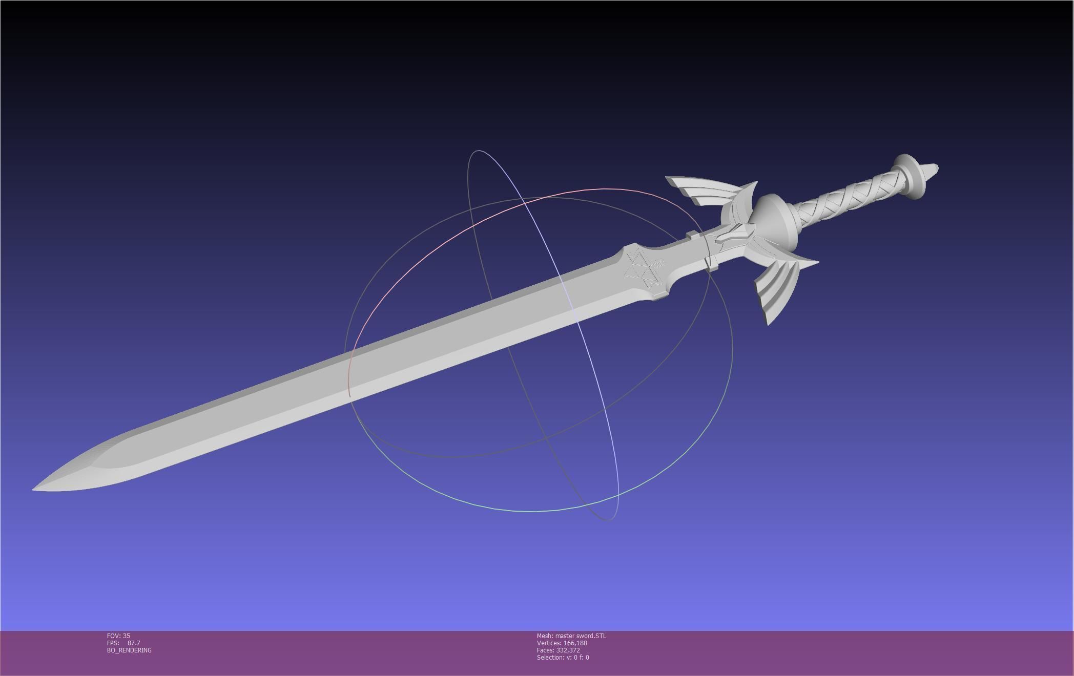 Zelda Master Sword Printable Assembly 3D print model_100