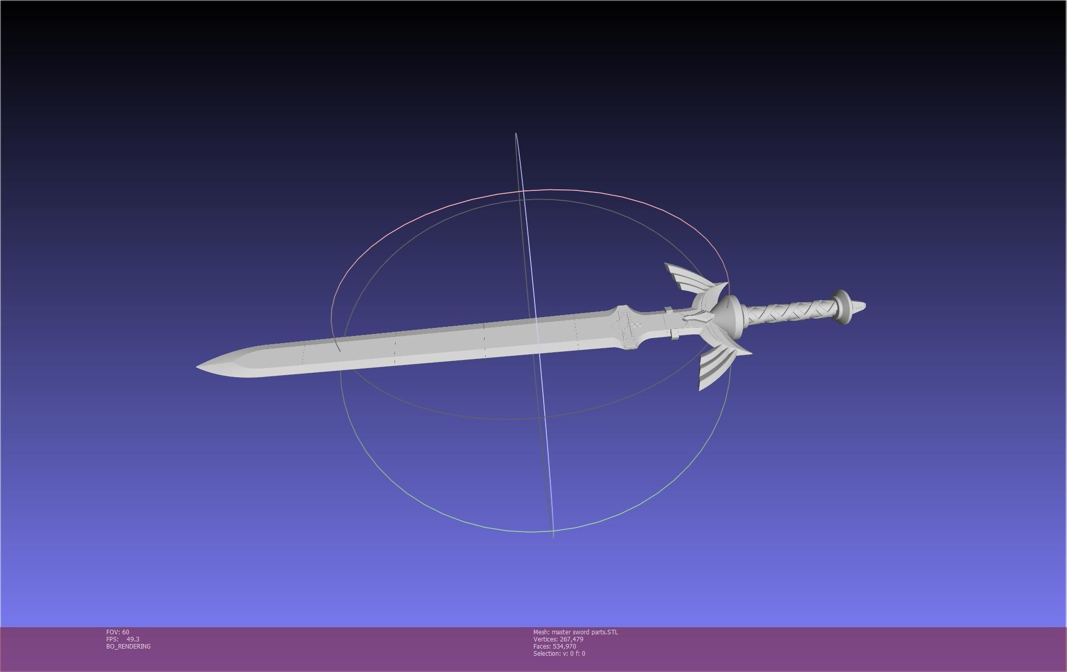 Zelda Master Sword Printable Assembly 3D print model_148