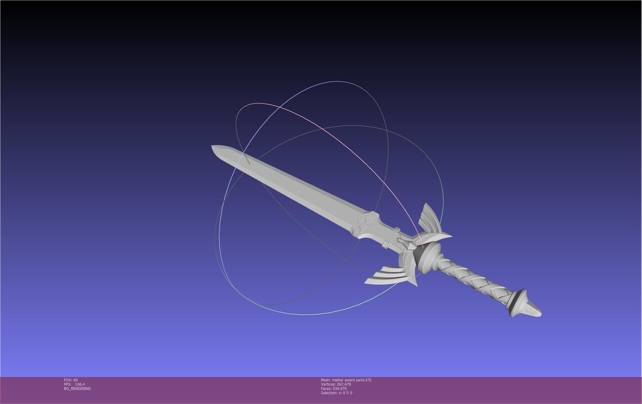 Zelda Master Sword Printable Assembly 3D print model_147