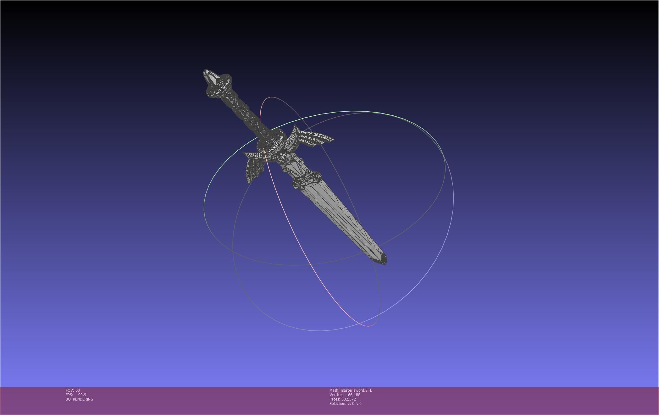 Zelda Master Sword Printable Assembly 3D print model_50