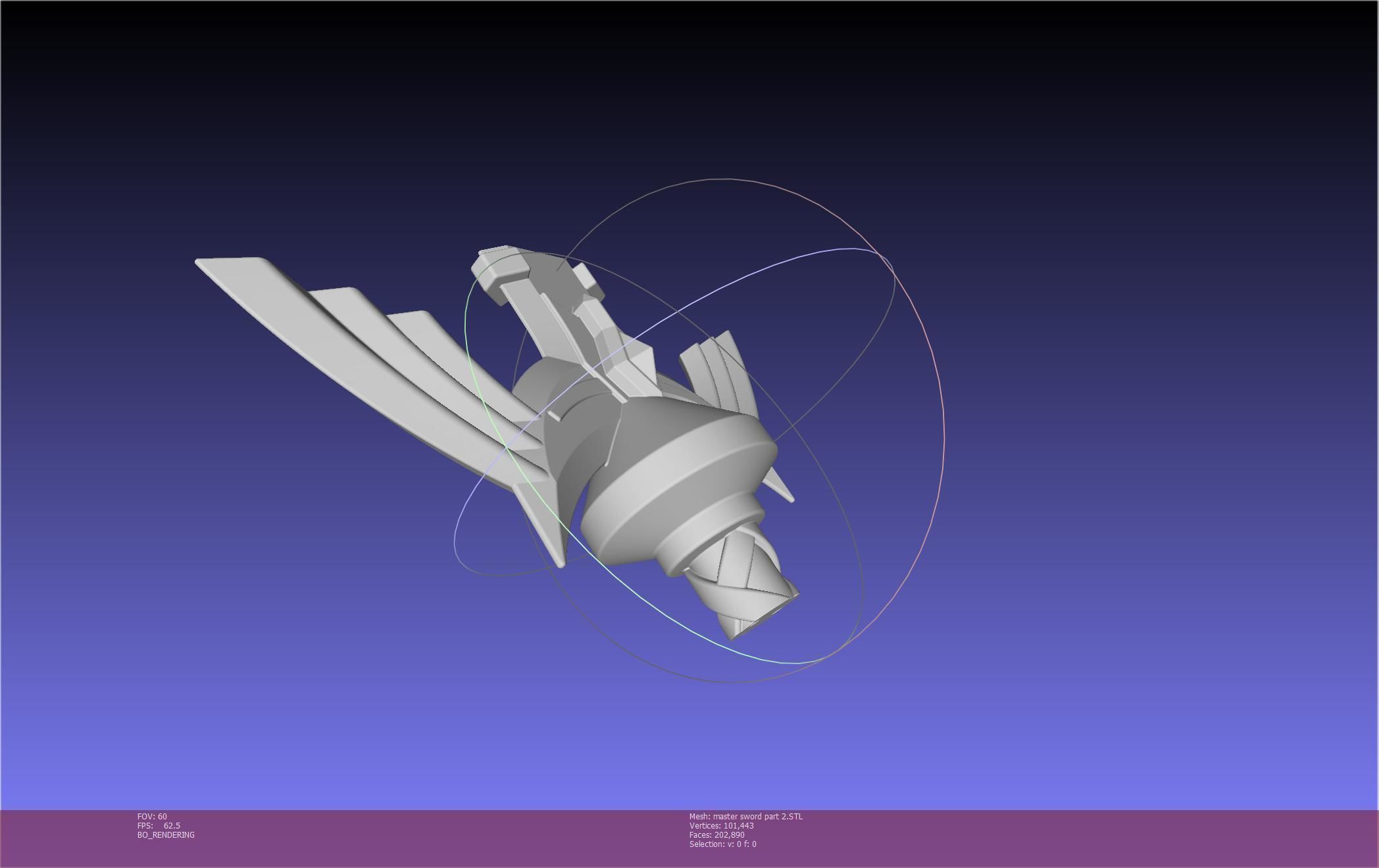 Zelda Master Sword Printable Assembly 3D print model_120