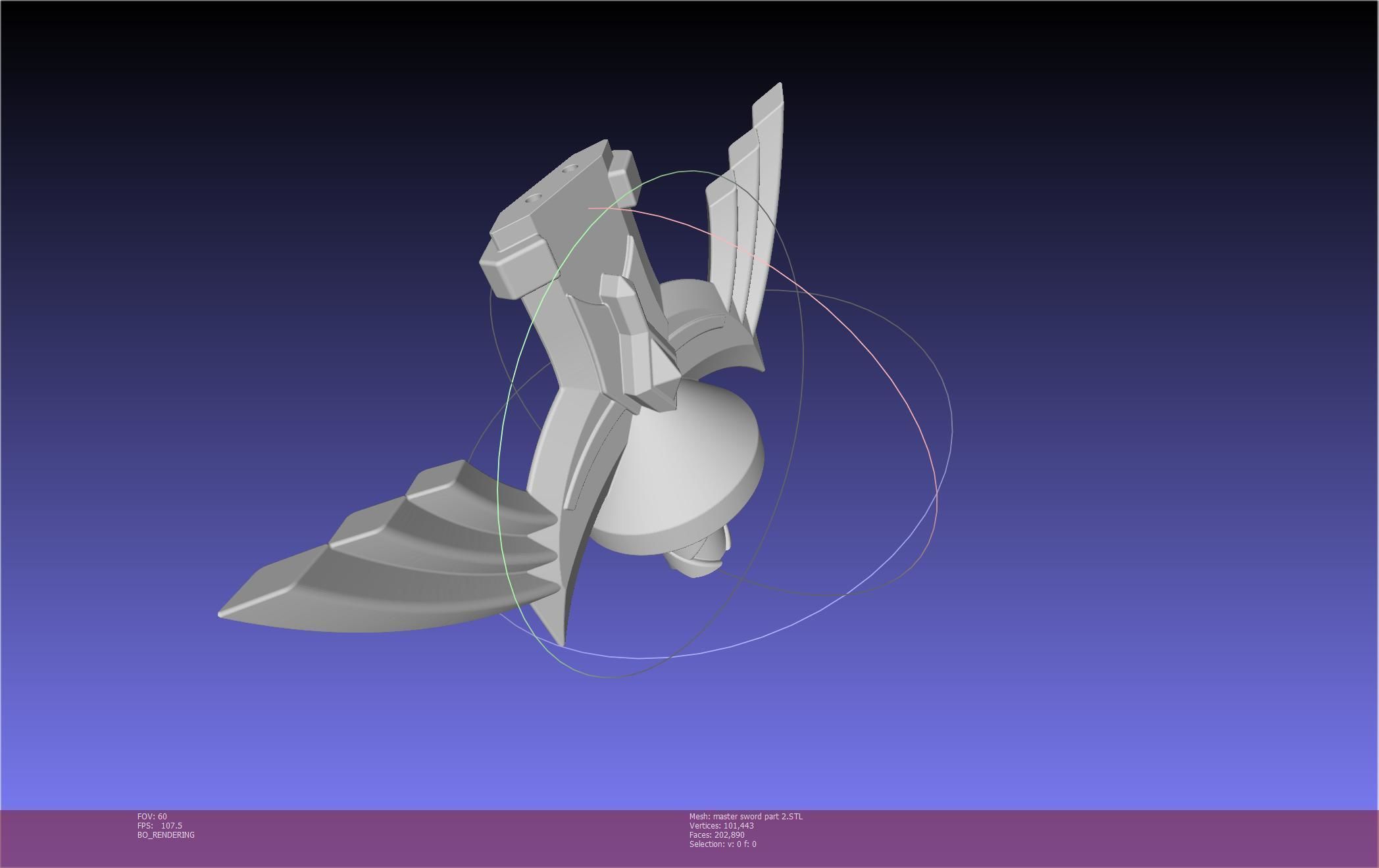 Zelda Master Sword Printable Assembly 3D print model_118