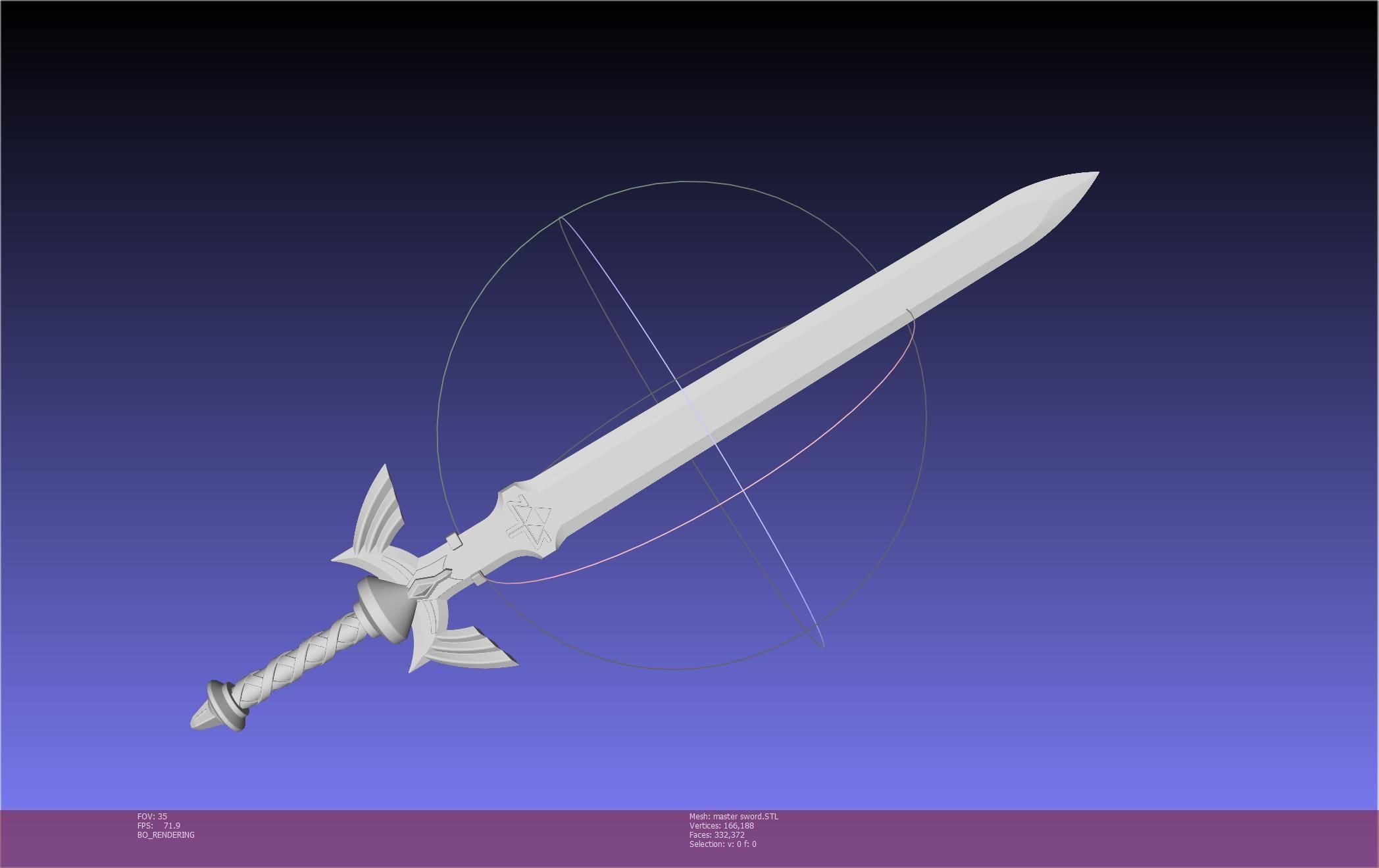 Zelda Master Sword Printable Assembly 3D print model_64