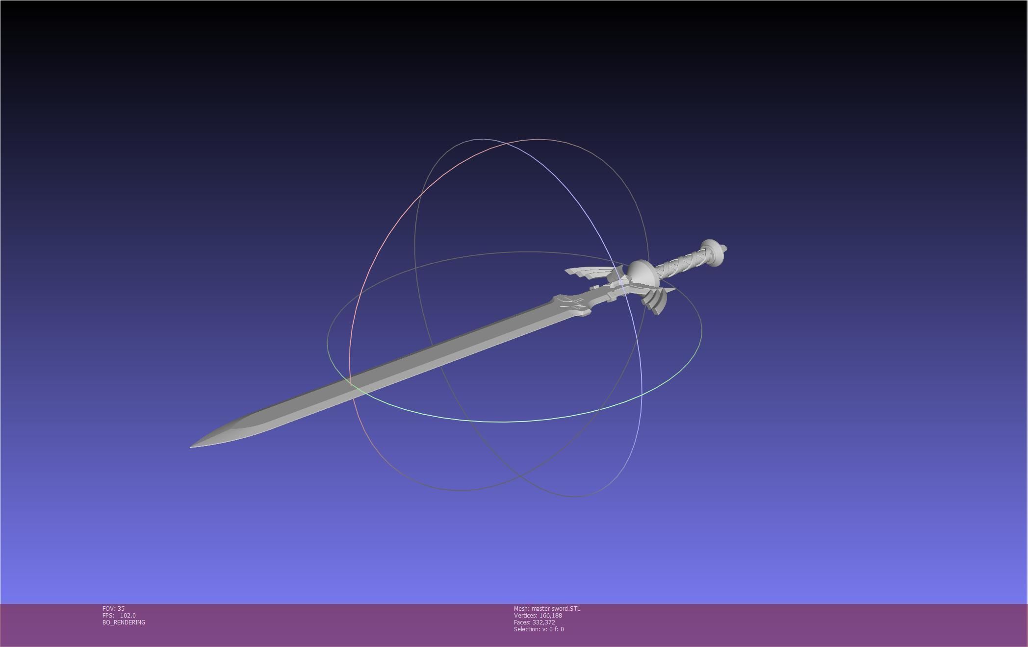 Zelda Master Sword Printable Assembly 3D print model_80