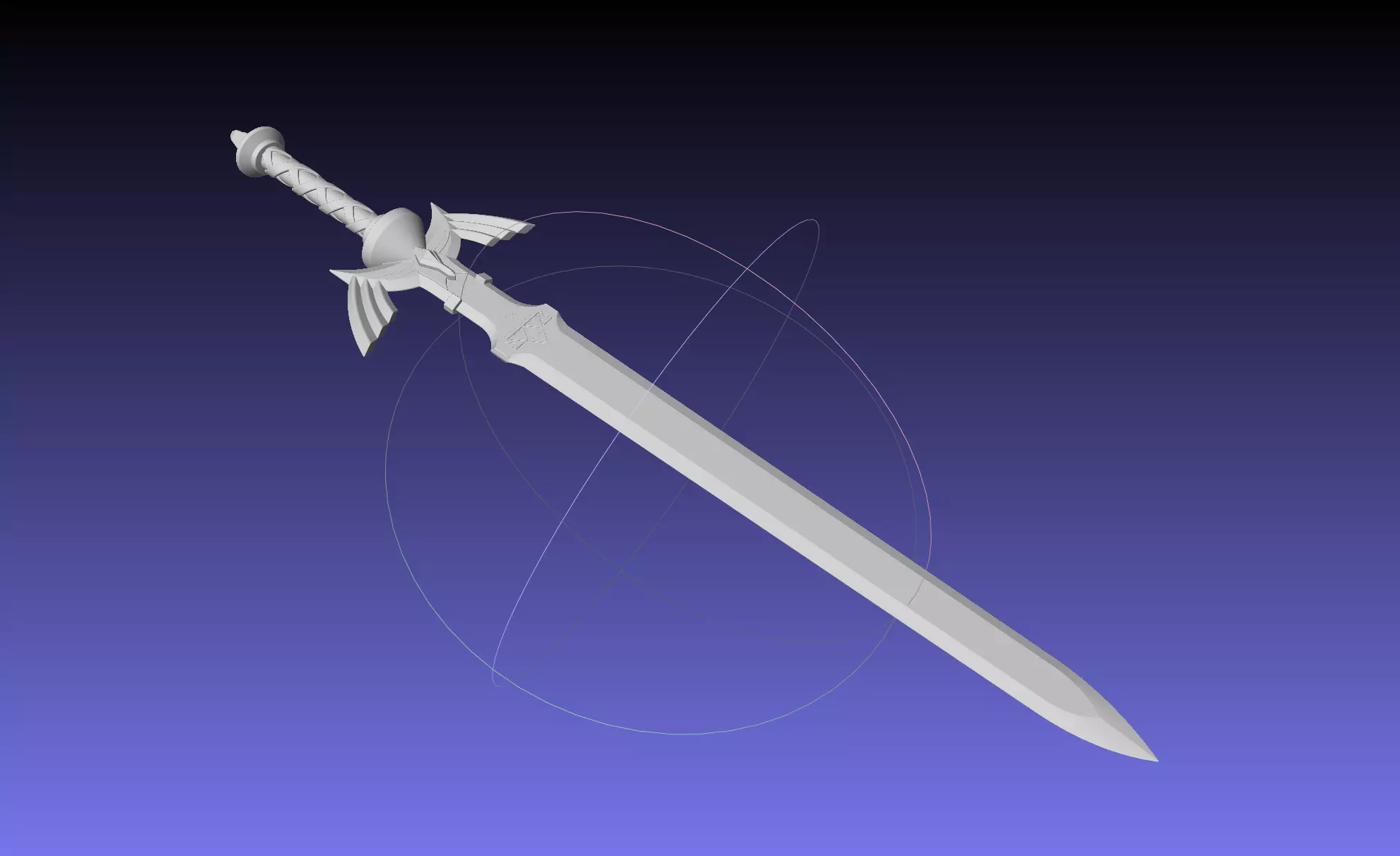 Zelda Master Sword Printable Assembly 3D print model_0
