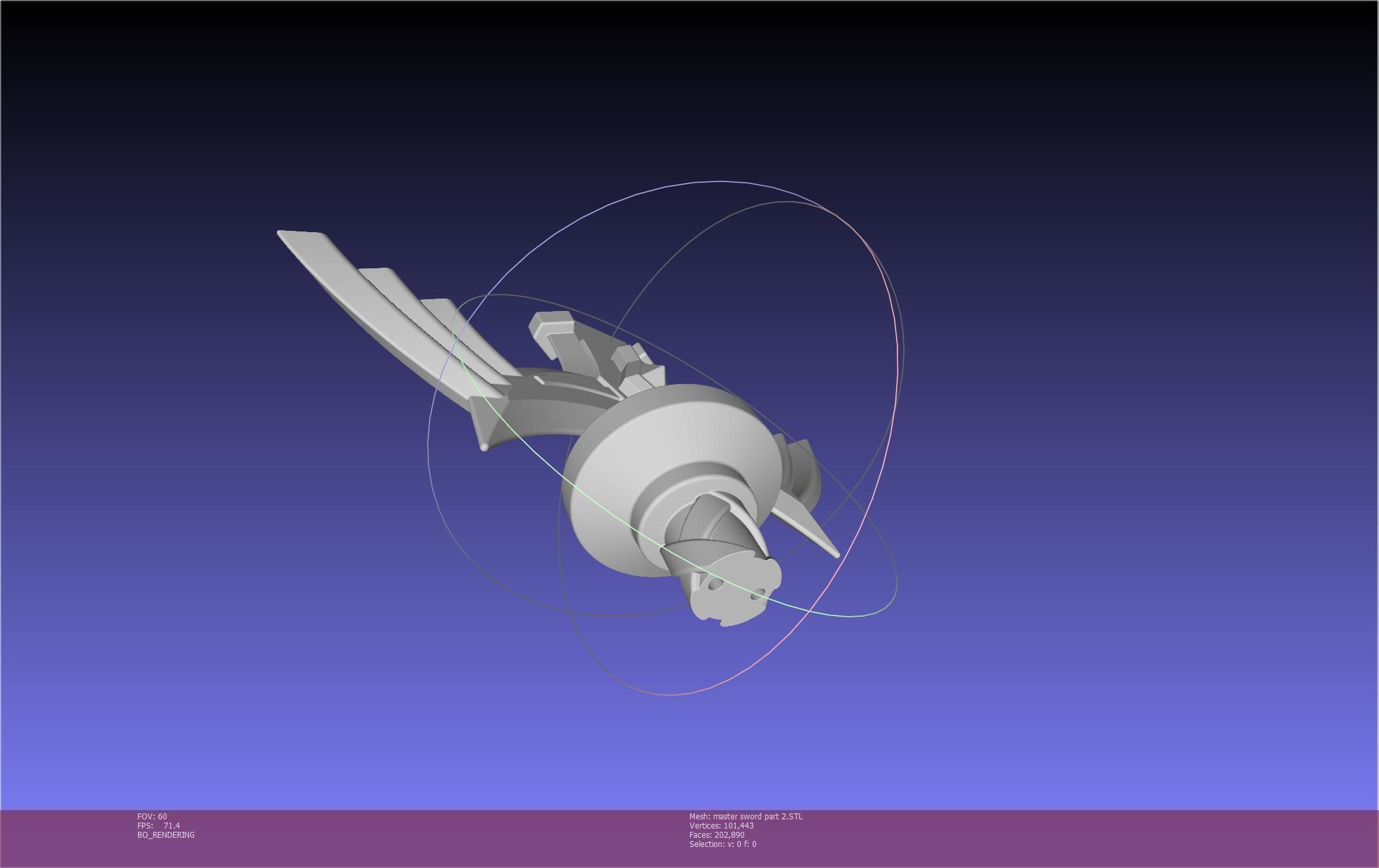 Zelda Master Sword Printable Assembly 3D print model_121