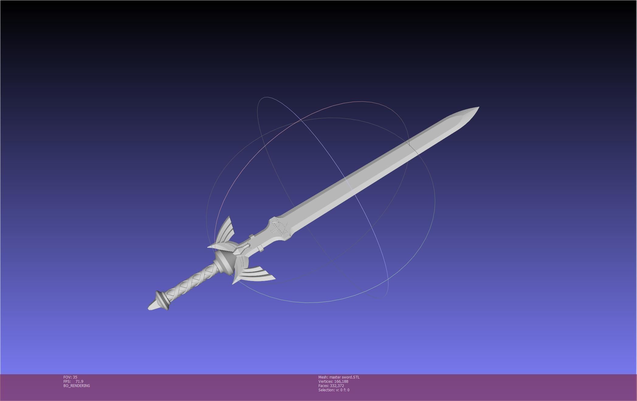 Zelda Master Sword Printable Assembly 3D print model_90