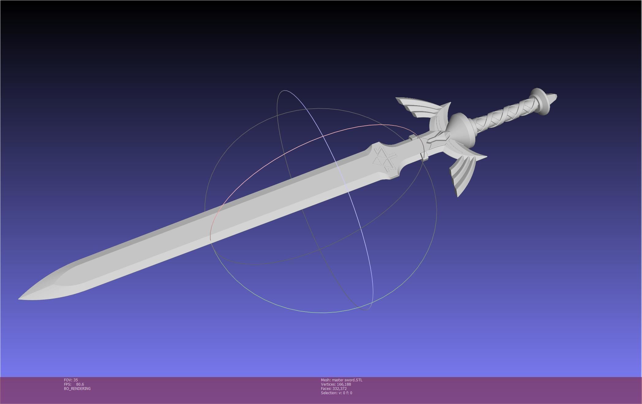 Zelda Master Sword Printable Assembly 3D print model_99