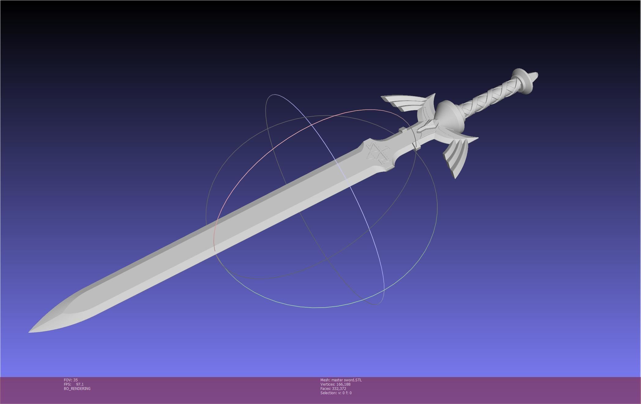 Zelda Master Sword Printable Assembly 3D print model_98