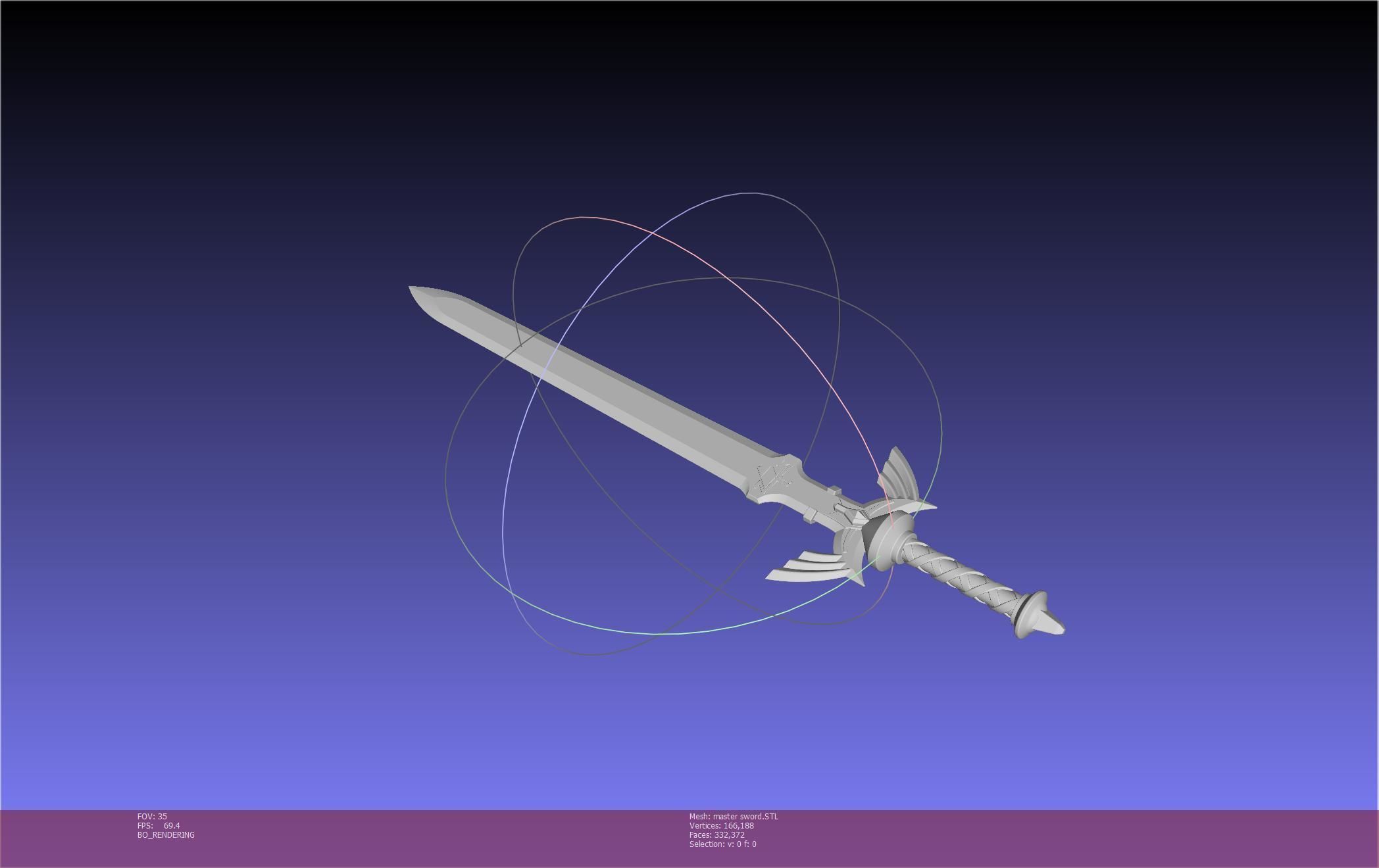 Zelda Master Sword Printable Assembly 3D print model_83