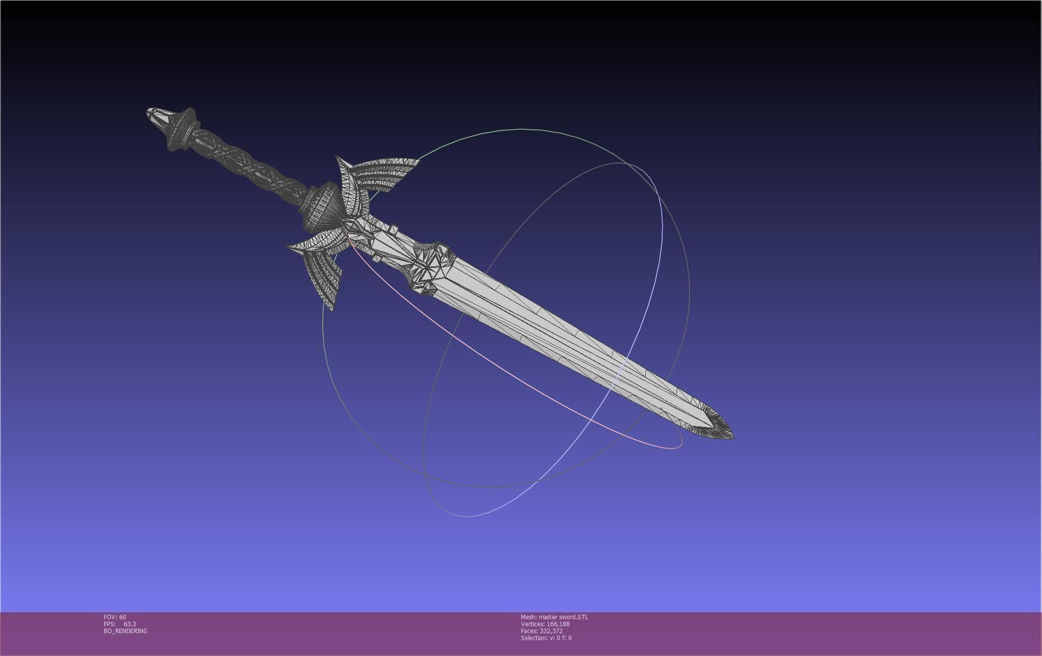 Zelda Master Sword Printable Assembly 3D print model_8
