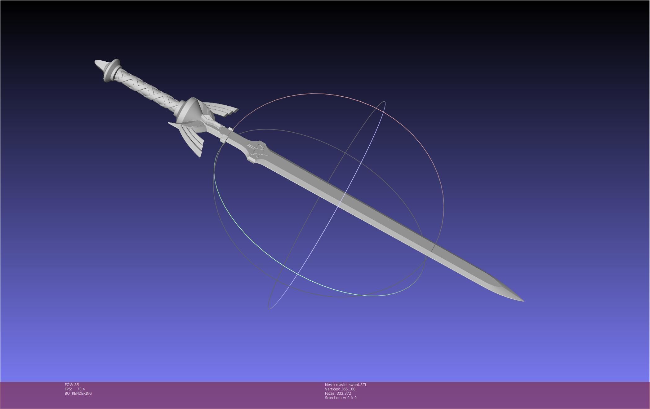 Zelda Master Sword Printable Assembly 3D print model_70