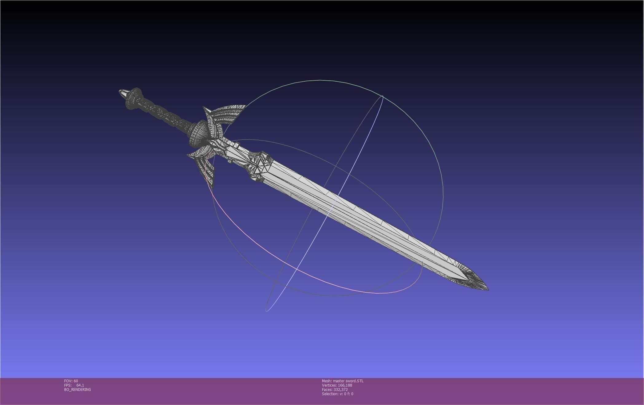 Zelda Master Sword Printable Assembly 3D print model_6
