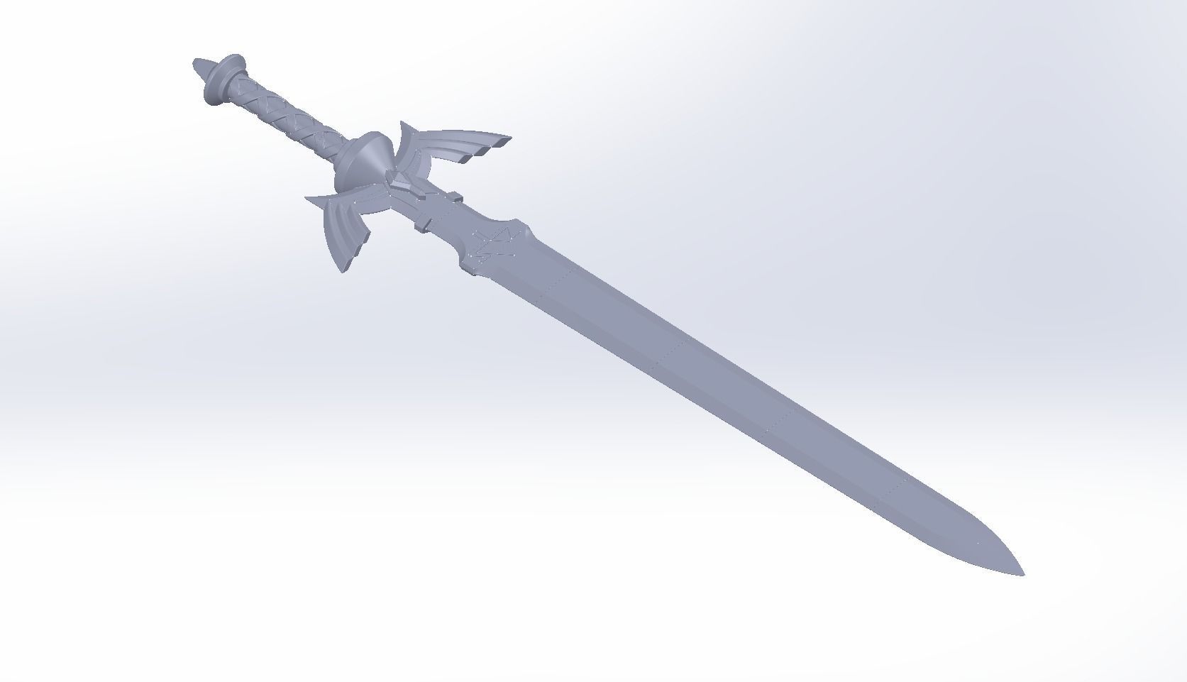Zelda Master Sword Printable Assembly 3D print model_3