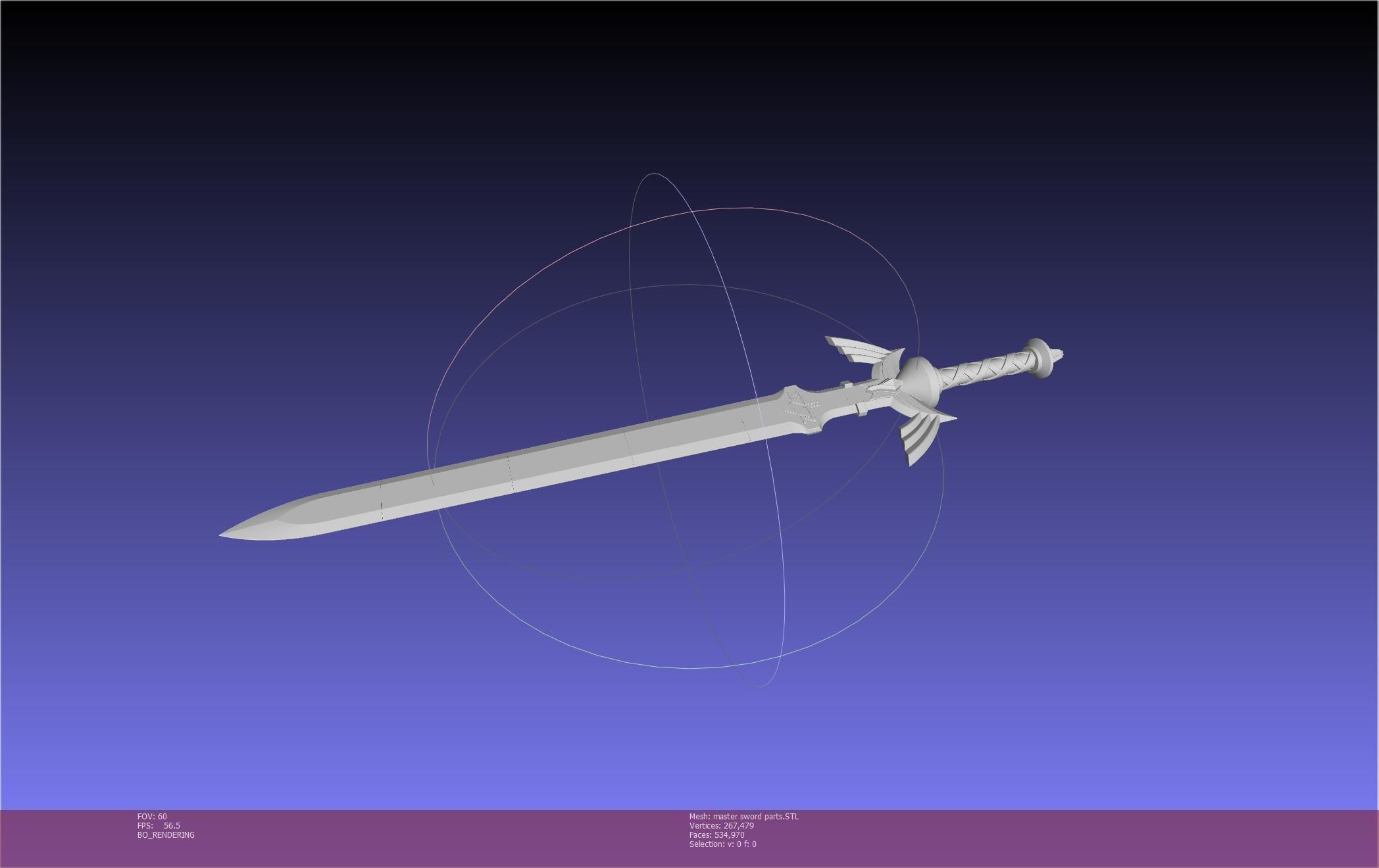 Zelda Master Sword Printable Assembly 3D print model_149