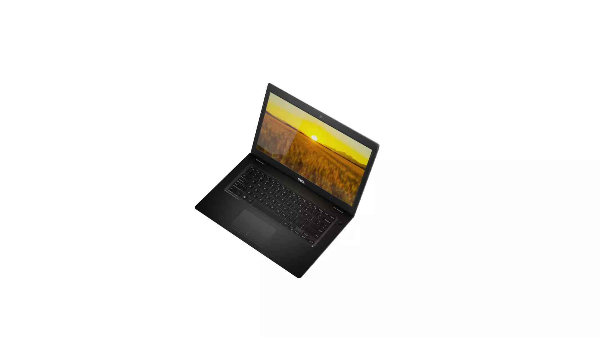 Laptop Dell inspiron Low Poly Free low-poly 3D model