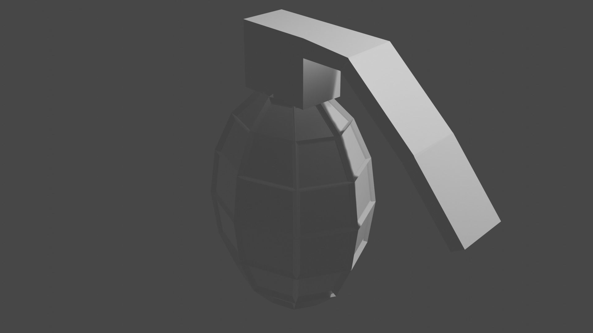 Grenade Low-poly 3D model_1