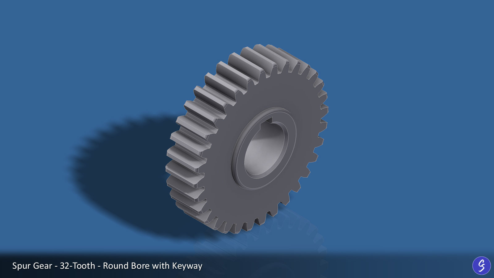 32-Tooth Spur Gear 03 3D print model_4
