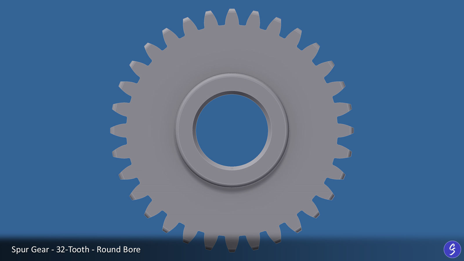 32-Tooth Spur Gear 03 3D print model_1