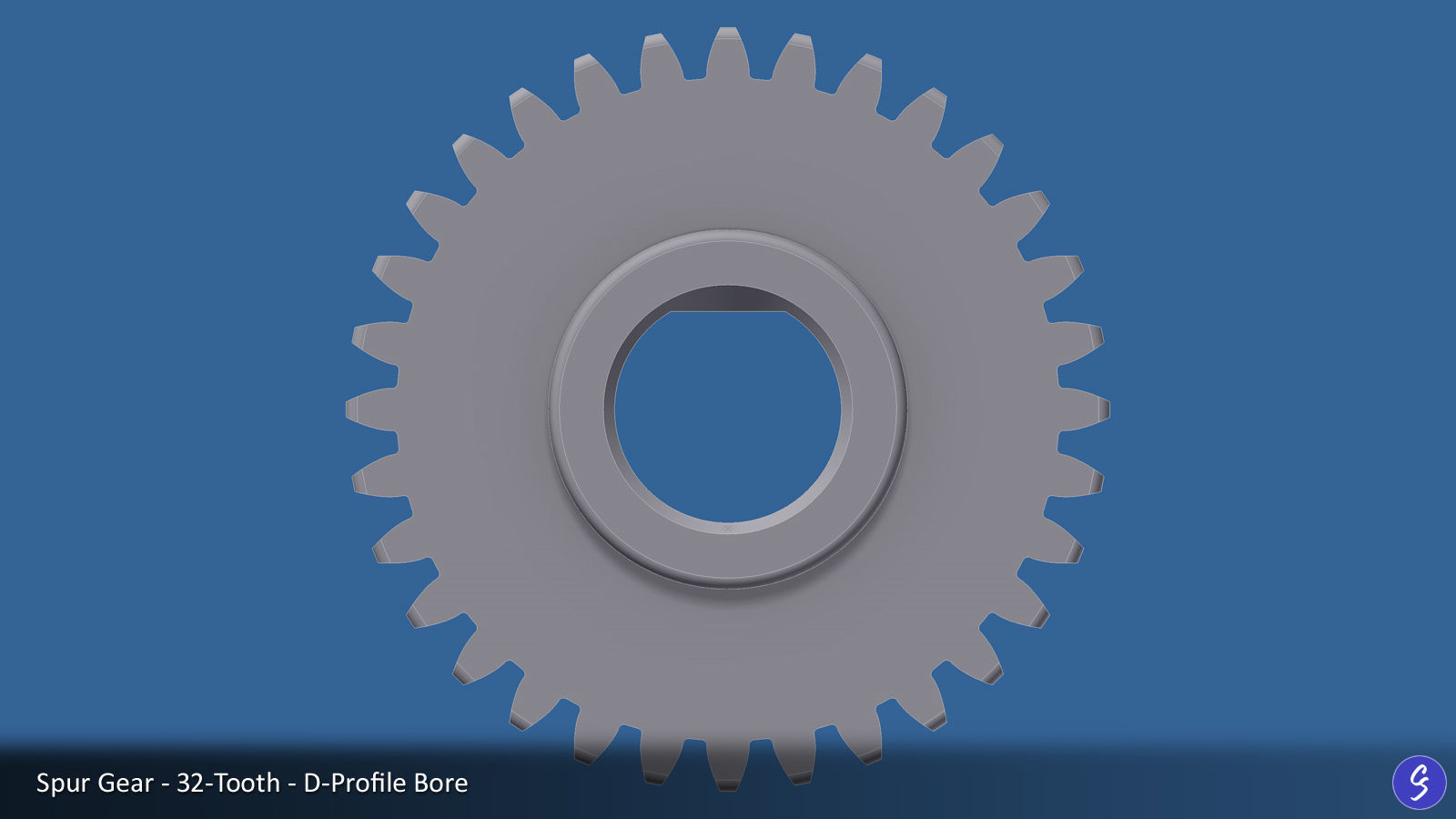 32-Tooth Spur Gear 03 3D print model_9
