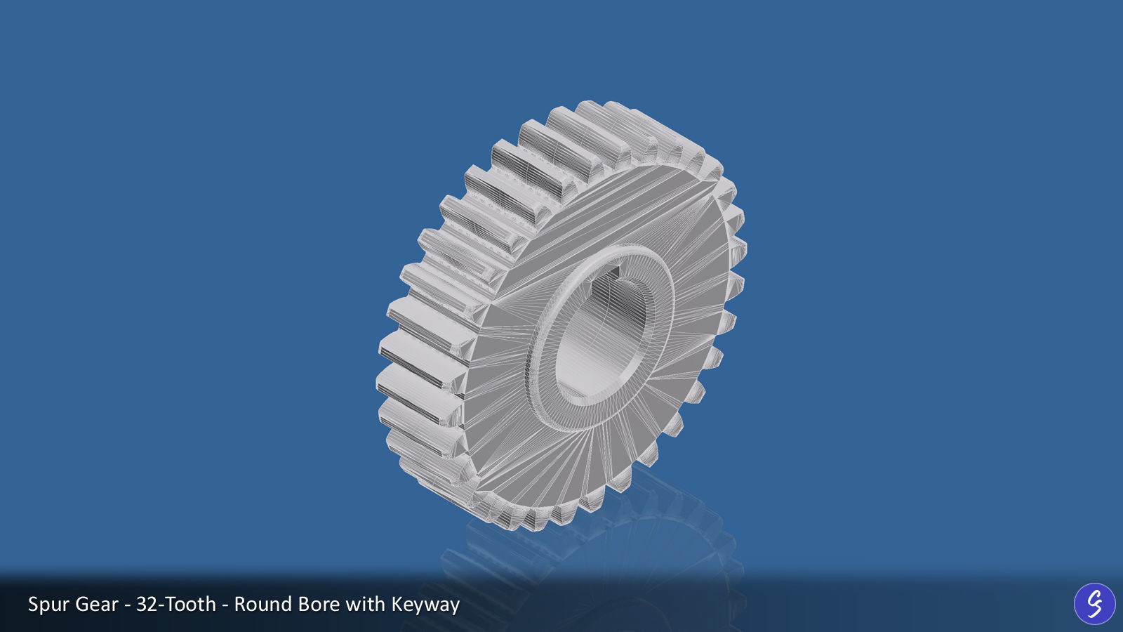 32-Tooth Spur Gear 03 3D print model_6