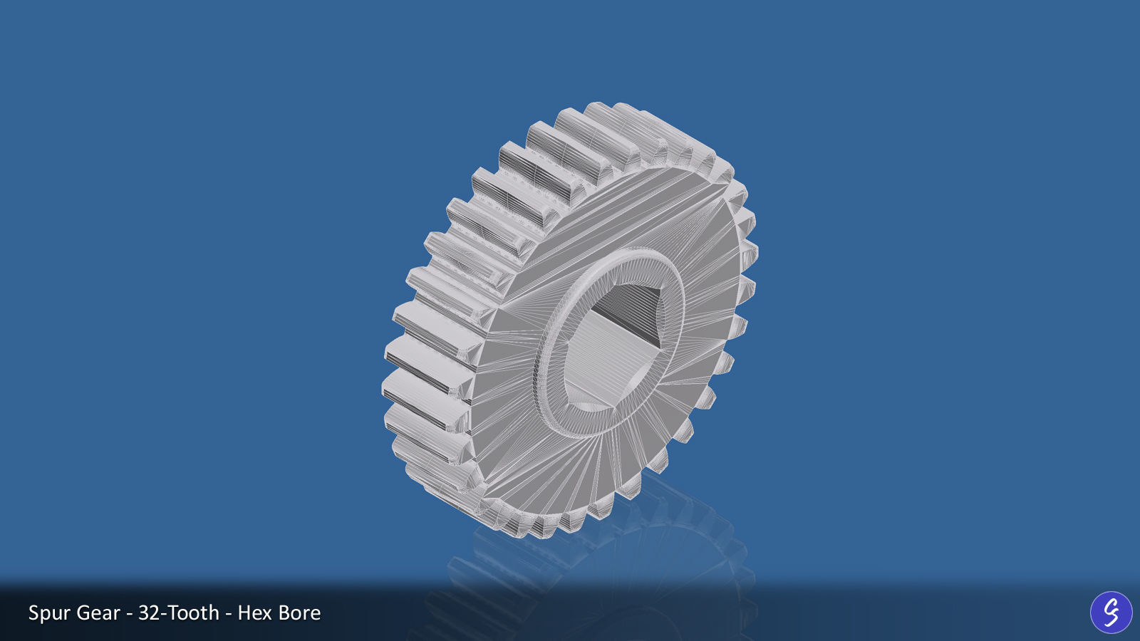 32-Tooth Spur Gear 03 3D print model_14