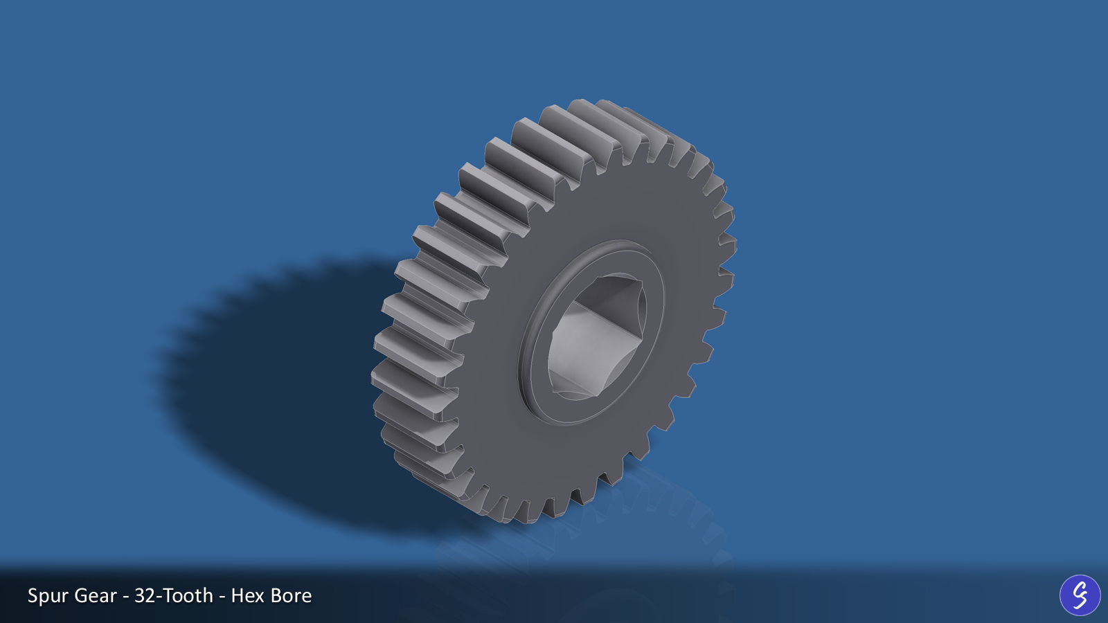 32-Tooth Spur Gear 03 3D print model_12