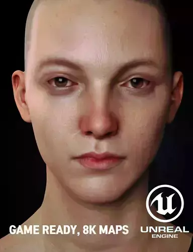 Young female high detailed character 8k maps on Unreal