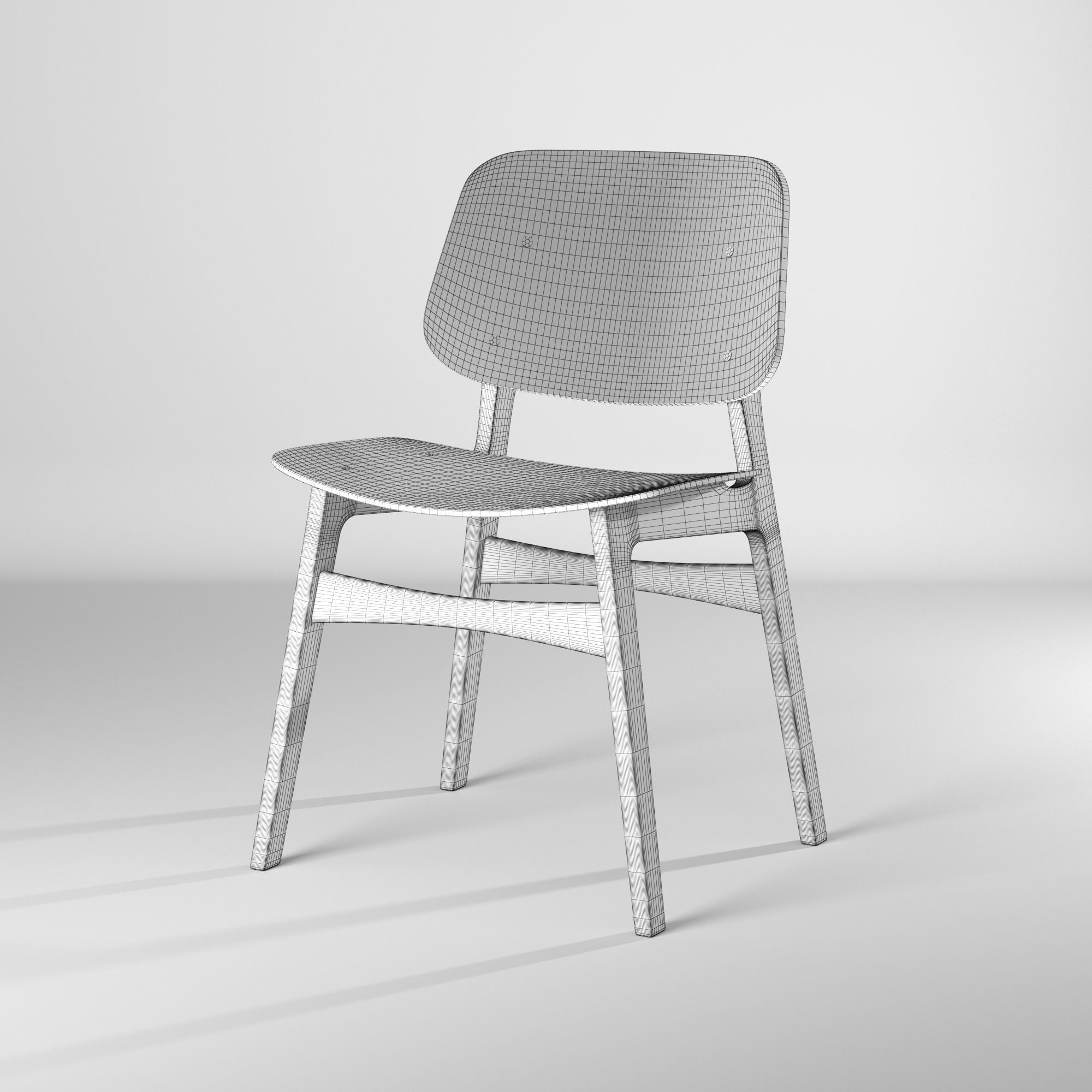 Fredericias Soborg Chair - Silla Fredericias Soborg Free 3D model_14