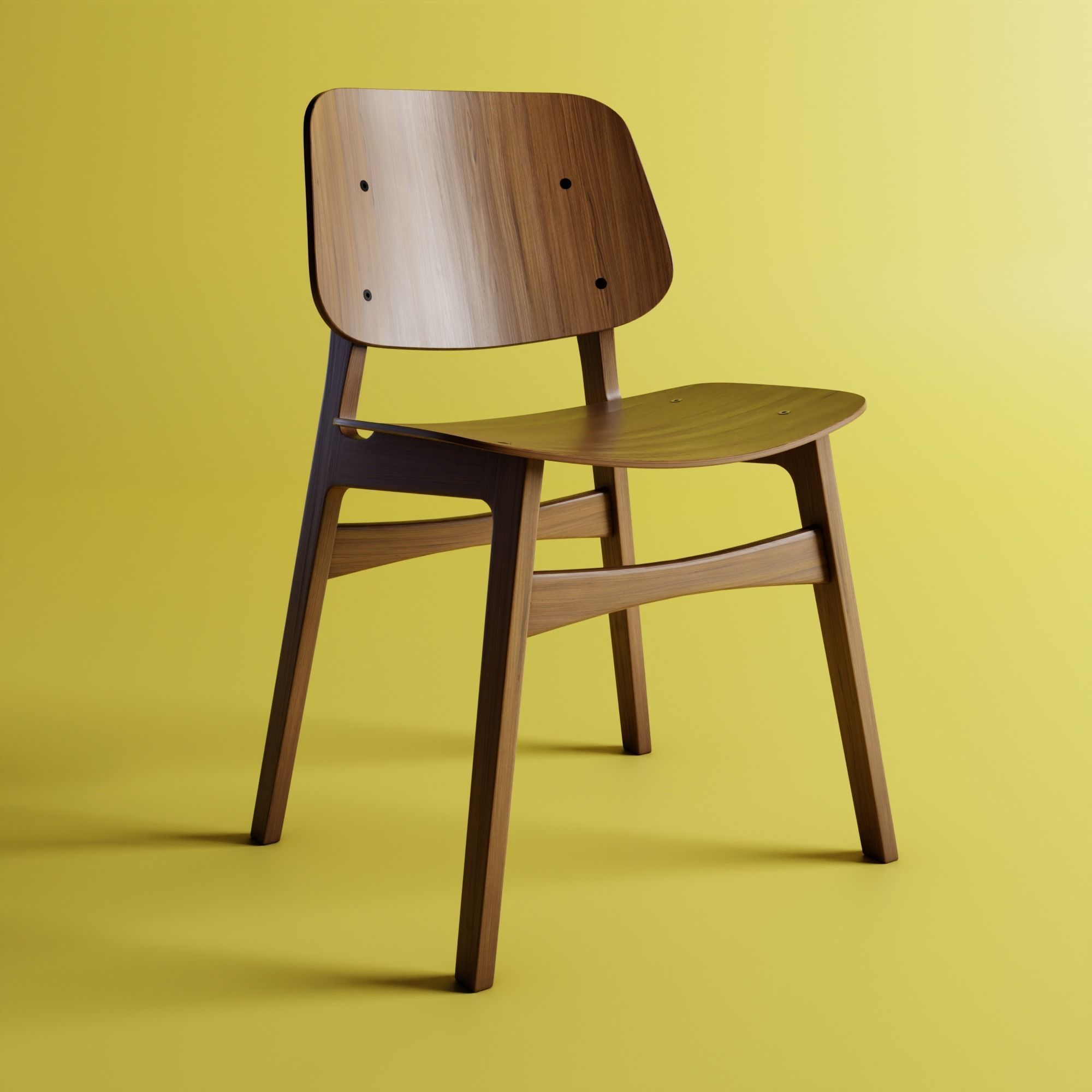 Fredericias Soborg Chair - Silla Fredericias Soborg Free 3D model_2