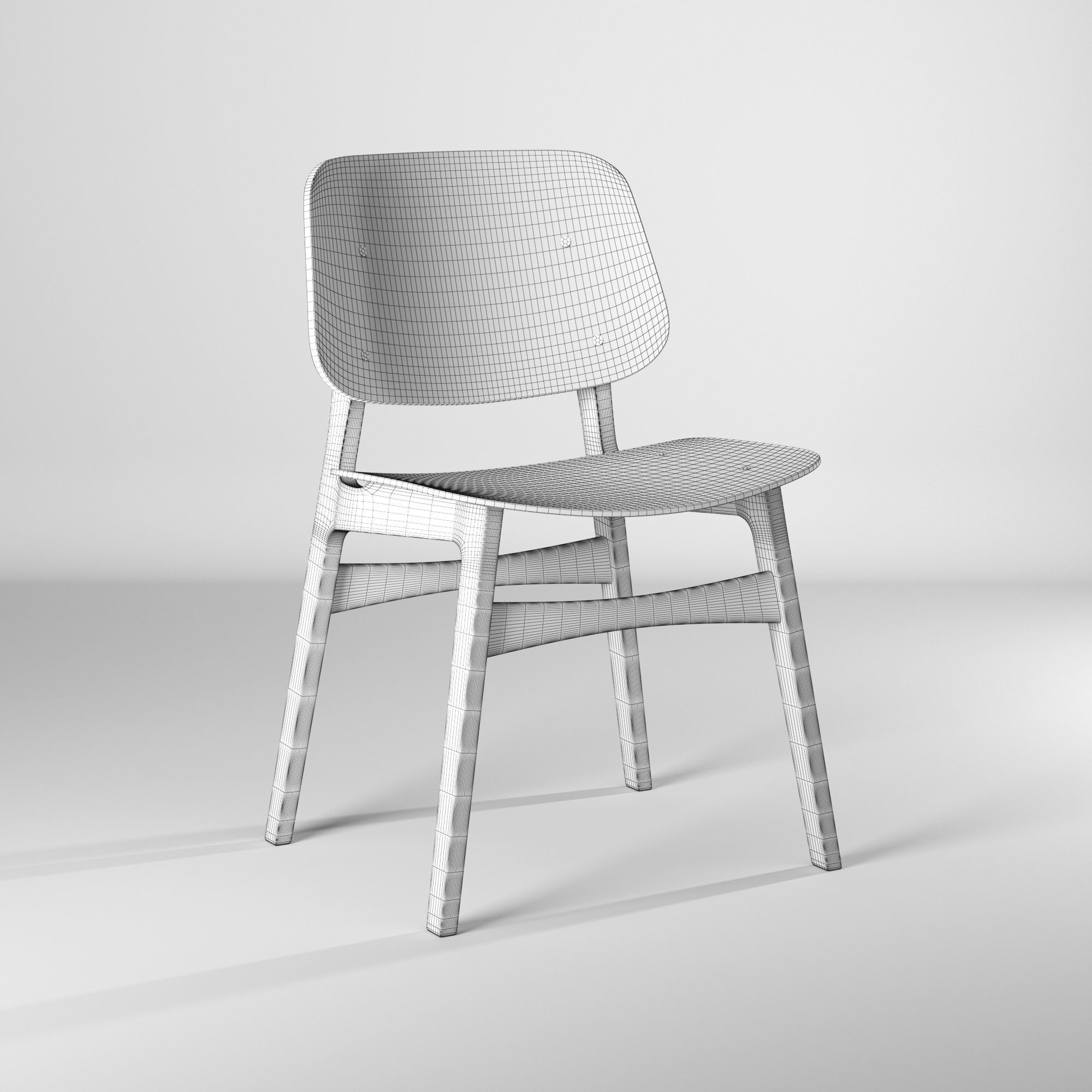 Fredericias Soborg Chair - Silla Fredericias Soborg Free 3D model_9